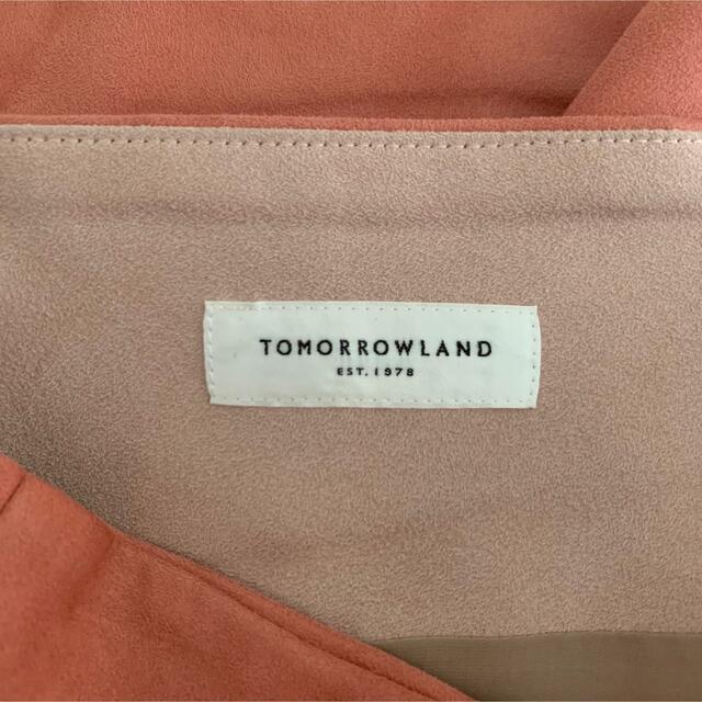 TOMORROWLAND(トゥモローランド)のトゥモローランド フェイクスエード ラップスカート ピンク S 34 7号 レディースのスカート(ひざ丈スカート)の商品写真