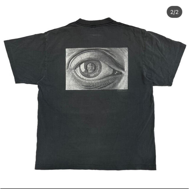 ART VINTAGE(アートヴィンテージ)の【美品】1990s M.C.Escher Skull eye T-shirt  メンズのトップス(Tシャツ/カットソー(半袖/袖なし))の商品写真