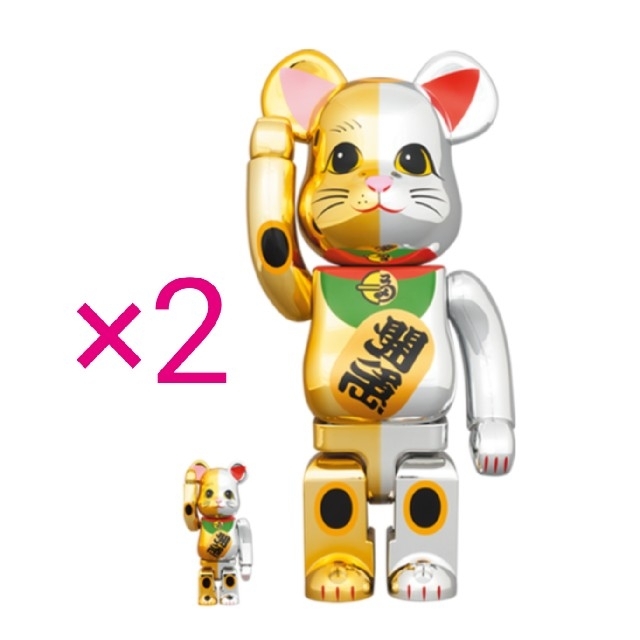 【専用】ベアブリック BE@RBRICK 招き猫 千万両 金 × 開運 銀MEDICOMTOY