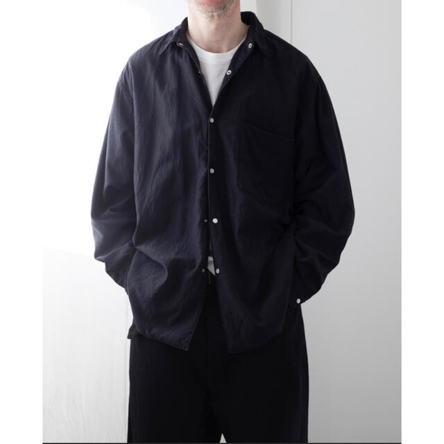 シャツ【19AW】comoli ナイロンシルク中綿 シャツジャケット サイズ 3