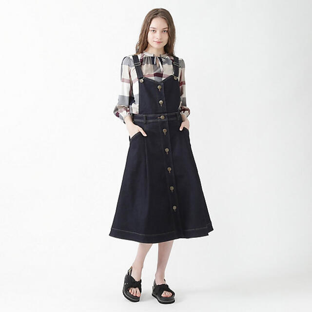 ブルーレーベル・クレストブリッジ ツイルサロペットスカート👗✨ ☆お