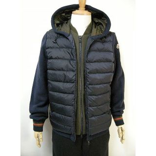 モンクレール(MONCLER)のサイズS◆新品 本物◆モンクレール スウェット切替フードダウンジャケット メンズ(ダウンジャケット)