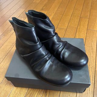 6cmUPインヒール内側ジップブーツ 黒 43(27cm)