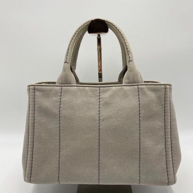 プラダ 2way ショルダーバッグ カナパ 三角ロゴプレート グレー