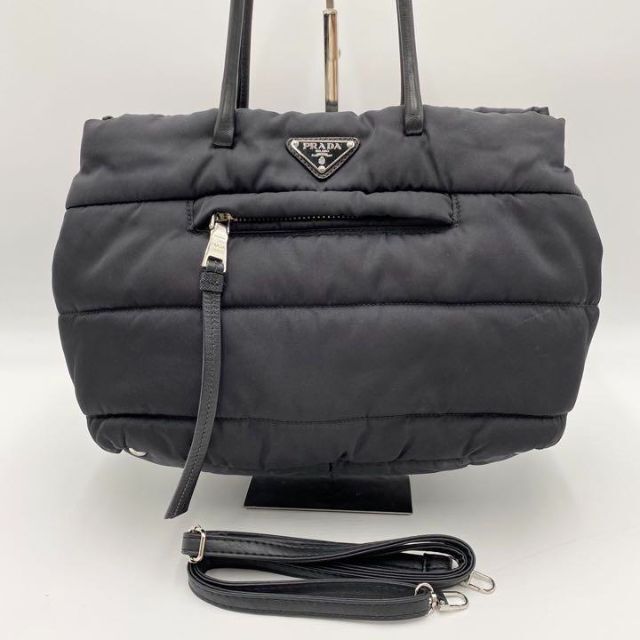 単品購入可 希少品✨プラダ テスートボンバー型 ハンドバッグ 三角ロゴ
