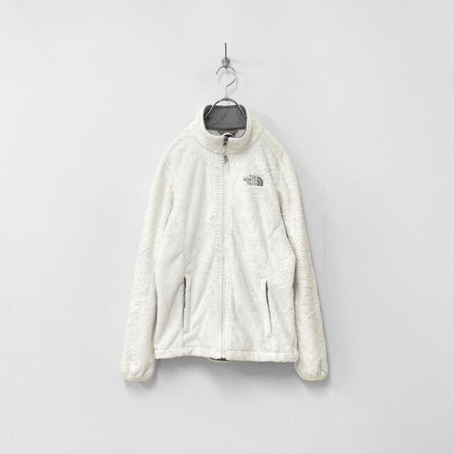 ジャケット/アウターノースフェイス ボア フリース 刺繍 ロゴ ジップ ジャケット 白 ホワイト