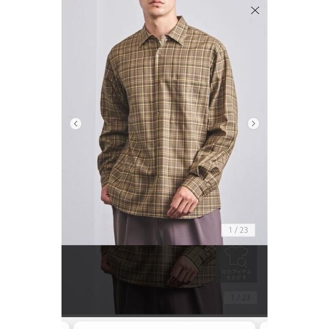 UNITED ARROWS(ユナイテッドアローズ)のユナイテッドアローズS  新品　チェック レギュラーカラーシャツ メンズのトップス(シャツ)の商品写真