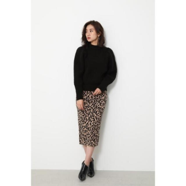 rienda(リエンダ)のrienda♡ Leopard JQ J/W SK レオパードニットスカート レディースのスカート(ロングスカート)の商品写真