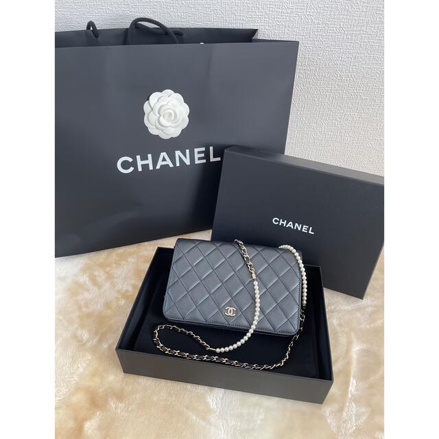 CHANEL⬛︎20A チェーンウォレット/パール