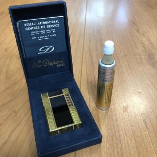 デュポン(DuPont)のDupont 美品　デュポン　ガスライター　ロング　ブラックゴールド(その他)