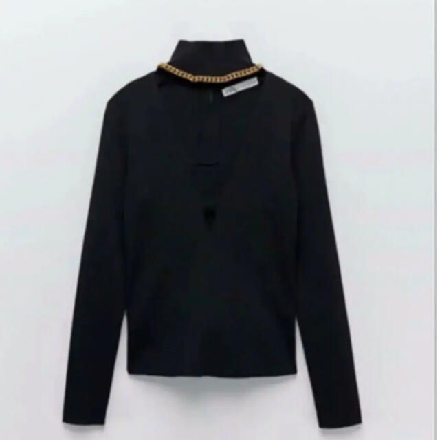 【 新品 zara チェーンニットセーター 】