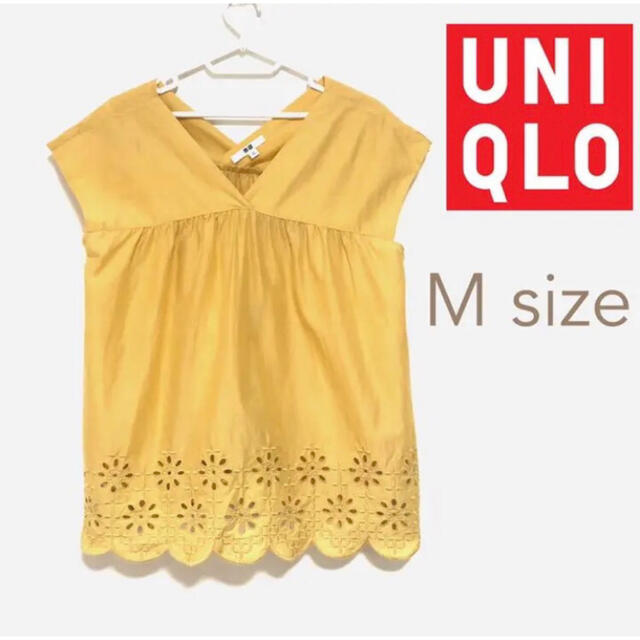 UNIQLO(ユニクロ)のコットンエンブロイダリーブラウス（ノースリーブ）UNIQLO ユニクロ 花柄刺繍 レディースのトップス(シャツ/ブラウス(半袖/袖なし))の商品写真