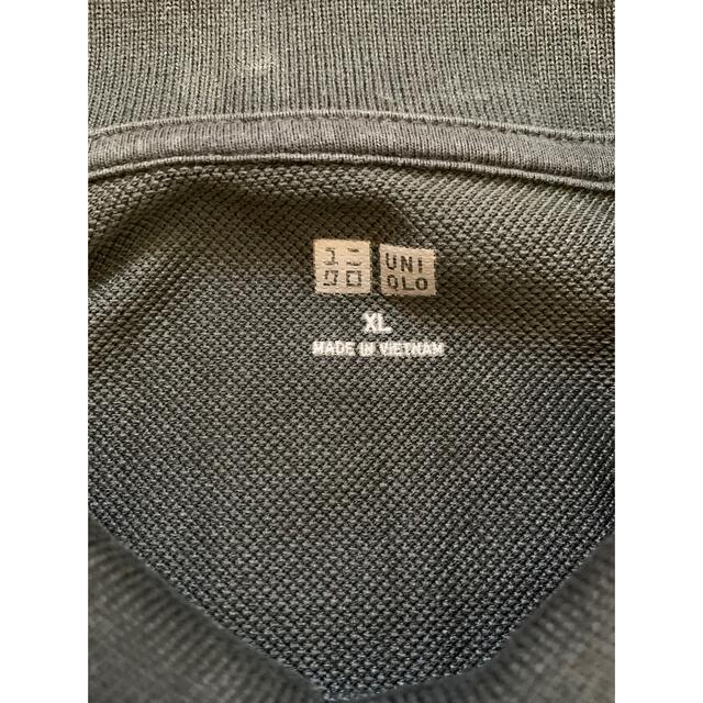 UNIQLO(ユニクロ)のユニクロ　ドライカノコポロシャツ（半袖）　ブラック　XL メンズのトップス(ポロシャツ)の商品写真