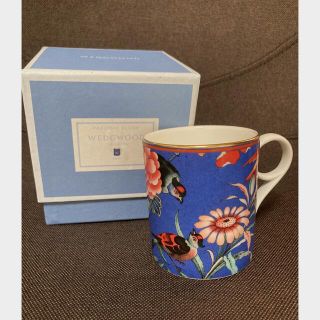 ウェッジウッド(WEDGWOOD)のwedgewood ペオニア。　ブラッシュマグ250ml ブルー(グラス/カップ)