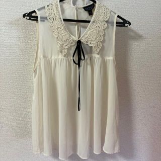 トップショップ(TOPSHOP)のTOPSHOP レースブラウス　新品未使用　タグ付き(シャツ/ブラウス(半袖/袖なし))