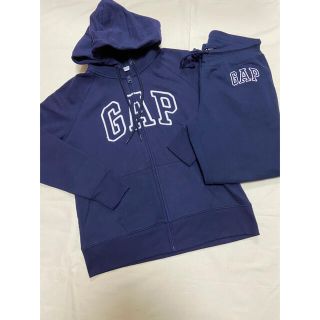 ギャップ(GAP)の⭐︎GAP⭐︎裏起毛⭐︎パーカー⭐︎ネイビー⭐︎サイズM⭐︎セットアップ(パーカー)