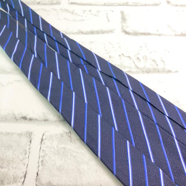 NECK TIE KOUBOU ネクタイ工房 ネクタイ ストライプ ブルー 青 メンズのファッション小物(ネクタイ)の商品写真