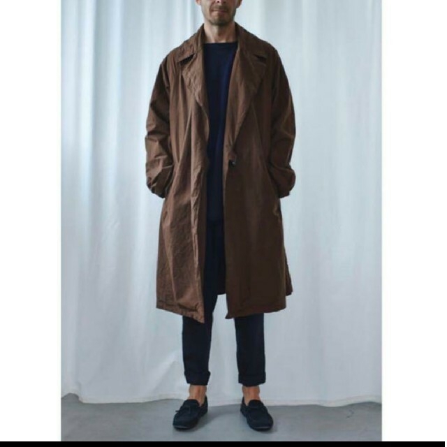 QASIMI カシミ 19AW イギリス製 HEAVY TWILL OVERSIZED TRENCH COAT ヘビーツイル オーバーサイズトレンチコート 44 カーキ アウター【新古品】【QASIMI】