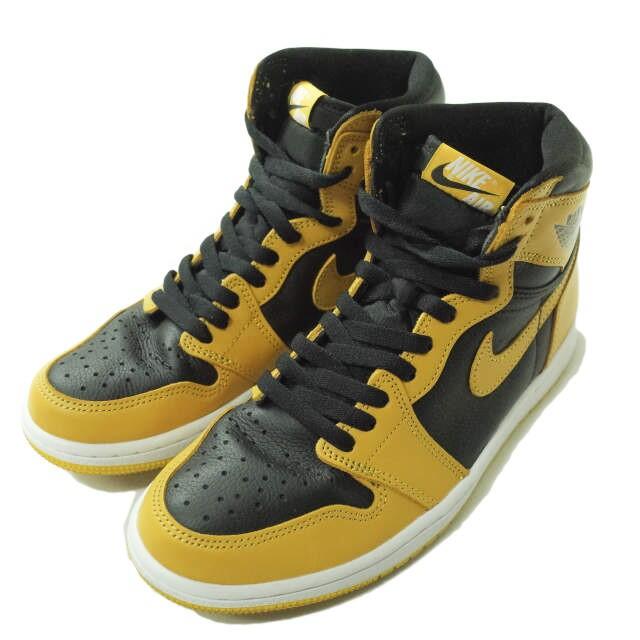 NIKE(ナイキ)のNIKE ナイキ AIR JORDAN 1 RETRO HIGH OG エアジョーダン 1 レトロハイ オリジナル 555088-701 US7.5(25.5cm) POLLEN/WHITE-BLACK スニーカー シューズ【中古】【NIKE】 メンズの靴/シューズ(スニーカー)の商品写真