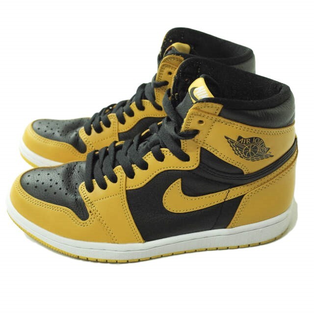 NIKE(ナイキ)のNIKE ナイキ AIR JORDAN 1 RETRO HIGH OG エアジョーダン 1 レトロハイ オリジナル 555088-701 US7.5(25.5cm) POLLEN/WHITE-BLACK スニーカー シューズ【中古】【NIKE】 メンズの靴/シューズ(スニーカー)の商品写真