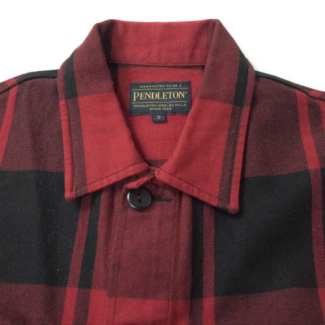 PENDLETON(ペンドルトン)のPENDLETON ペンドルトン CPO Shirt Jacket チェックシャツジャケット 0175-9003 S RED/BLACK 長袖 トップス【中古】【PENDLETON】 メンズのトップス(シャツ)の商品写真