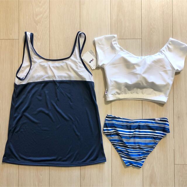 FILA - 新品 FILA フィラ 水着 3点セット タンキニ ビキニ BL Mの通販
