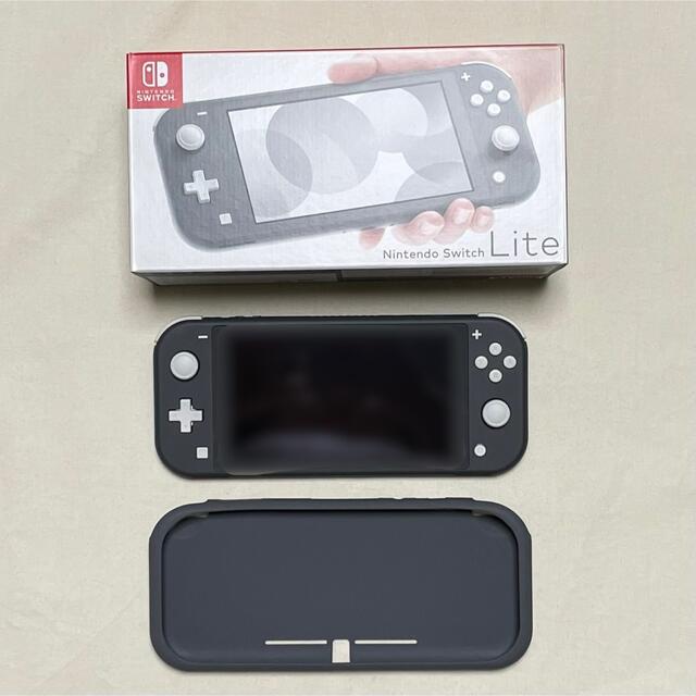 【美品】Nintendo Switch Liteグレー(シリコンカバー付き)