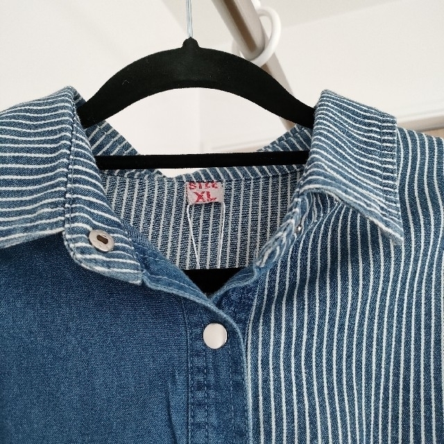 ブルーシャツ レディースのトップス(シャツ/ブラウス(長袖/七分))の商品写真