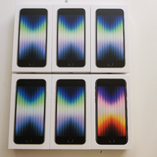 最新作売れ筋が満載 未開封　6台セット　iPhone　se3 64GB スマートフォン本体