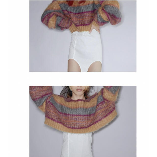 perverze Blend Border Top and Scarf クリアランス正規品 レディース