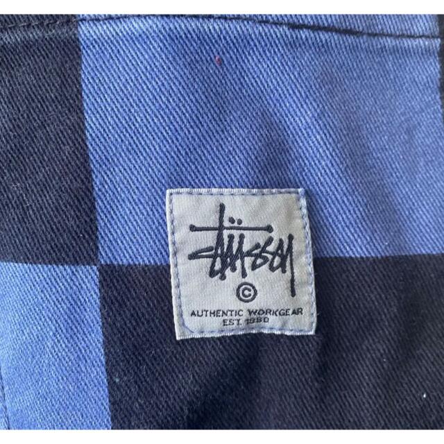 しかしなが STUSSY - STUSSY ブロックチェックパンツ ブルー×ブラック