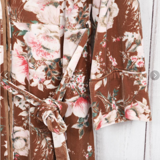 【限定1枚】スナイデル ロングガウン　フリーサイズ　可愛い秋色花柄 レディースのジャケット/アウター(ノーカラージャケット)の商品写真