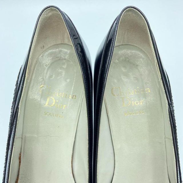 Christian Dior(クリスチャンディオール)のクリスチャンディオール パンプス 22.5 黒 パイソン レザー レディース 靴 レディースの靴/シューズ(ハイヒール/パンプス)の商品写真