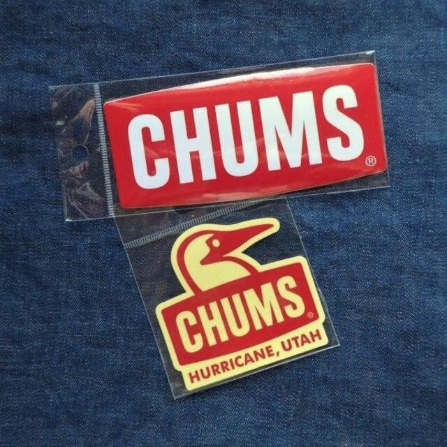 CHUMS(チャムス)の2枚セット チャムス ステッカー CH62-1072 CH62-1124 RED メンズのファッション小物(その他)の商品写真