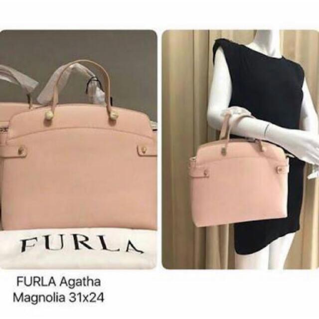 FURLA AGATA ピンクベージュ バッグ