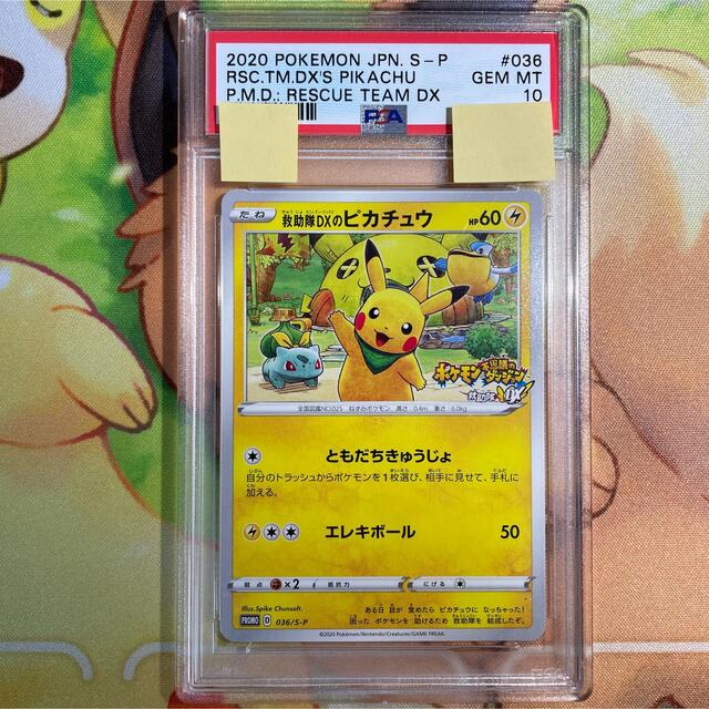 日本通販店 PSA10 救助隊DXのピカチュウ プロモ PROMO 036/S-P ゲオ