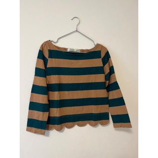 ドットアンドストライプスチャイルドウーマン(Dot&Stripes CHILDWOMAN)のドットアンドストライプス   スカラップボーダートップス(シャツ/ブラウス(長袖/七分))