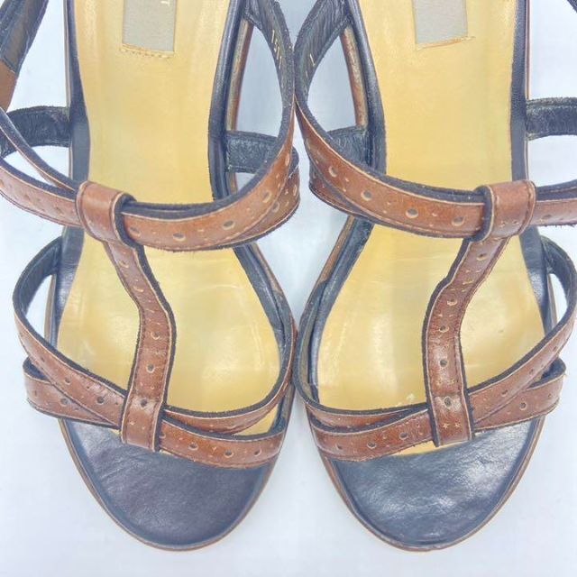 MARGARET HOWELL(マーガレットハウエル)のマーガレットハウエルアイデア サンダル 23.5 紺 茶 レディース 靴 レディースの靴/シューズ(サンダル)の商品写真