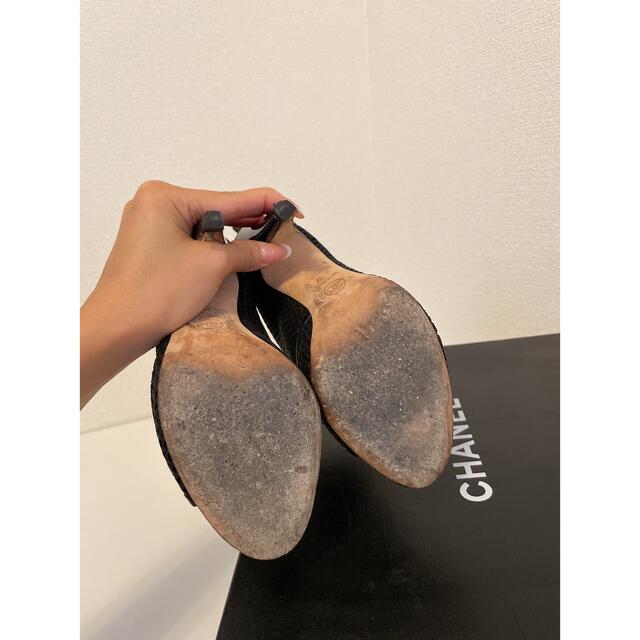 CHANEL ブーティ メッシュ 37 シャネル ブラック ショートブーツ 最