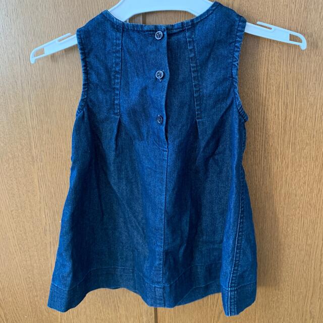 babyGAP(ベビーギャップ)のデニム風、ワンピース キッズ/ベビー/マタニティのキッズ服女の子用(90cm~)(ワンピース)の商品写真