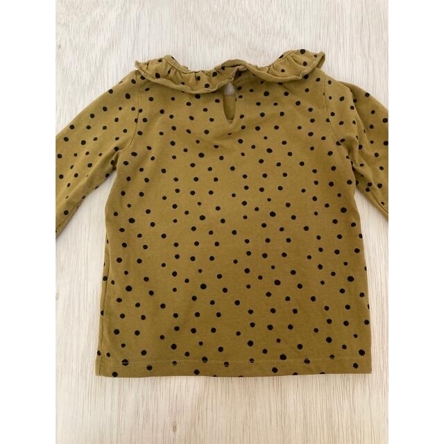 NEXT(ネクスト)の【美品】ネクスト　ドットデザイントップス　フリル キッズ/ベビー/マタニティのキッズ服女の子用(90cm~)(Tシャツ/カットソー)の商品写真