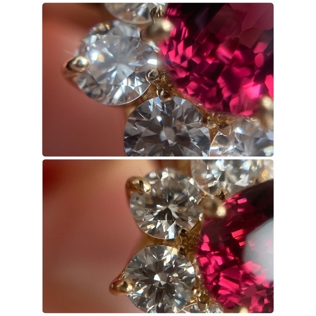 ⭐️赤のモザイク⭐️レッドスピネルリング　0.8ct レディースのアクセサリー(リング(指輪))の商品写真