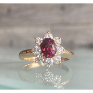 ⭐️赤のモザイク⭐️レッドスピネルリング　0.8ct(リング(指輪))