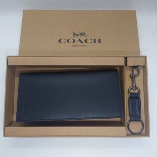 コーチ(COACH)の  COACH 長財布 F74978 ブラック BLK レザー アウトレット品(長財布)