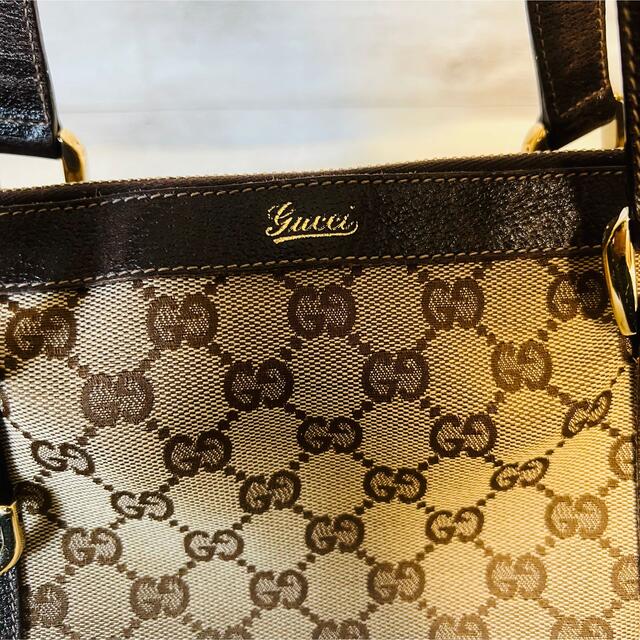 良品】GUCCI グッチ GG柄 トートバッグ 肩掛け キャンバス×レザー 良品】GUCCI グッチ GG柄 トートバッグ 肩掛け キャンバス×レザー