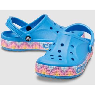 クロックス(crocs)の23cm クロックス バヤバンド シェブロン バンド クロッグ パウダー ブルー(サンダル)