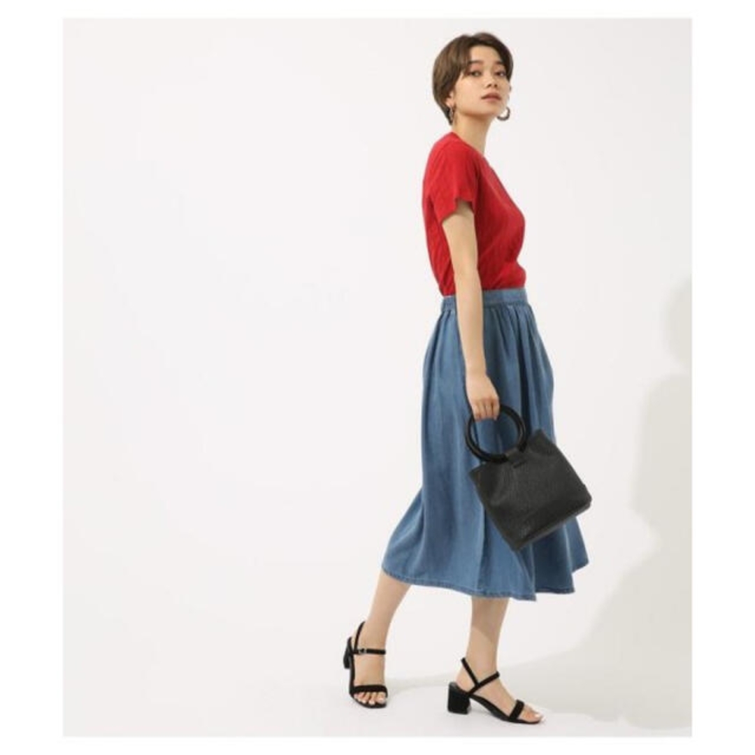 AZUL by moussy(アズールバイマウジー)のアズール　スカート　アズールバイマウジー　AZUL デニム　ロング　薄手　春　夏 レディースのスカート(ロングスカート)の商品写真