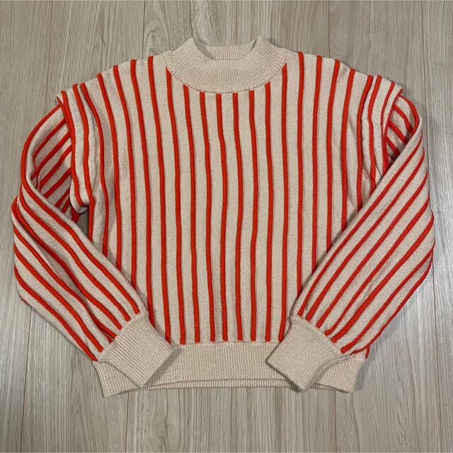 【Ameri VINTAGE】SWELL STRIPE KNIT オレンジ 3