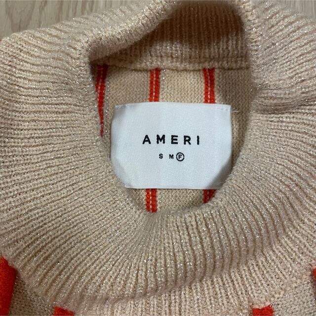 【Ameri VINTAGE】SWELL STRIPE KNIT オレンジ 5