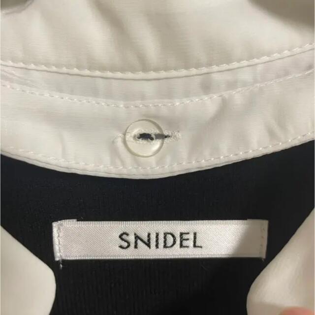 SNIDEL(スナイデル)のsnidel スナイデル  ケープデザインニットドッキングワンピース レディースのワンピース(ロングワンピース/マキシワンピース)の商品写真